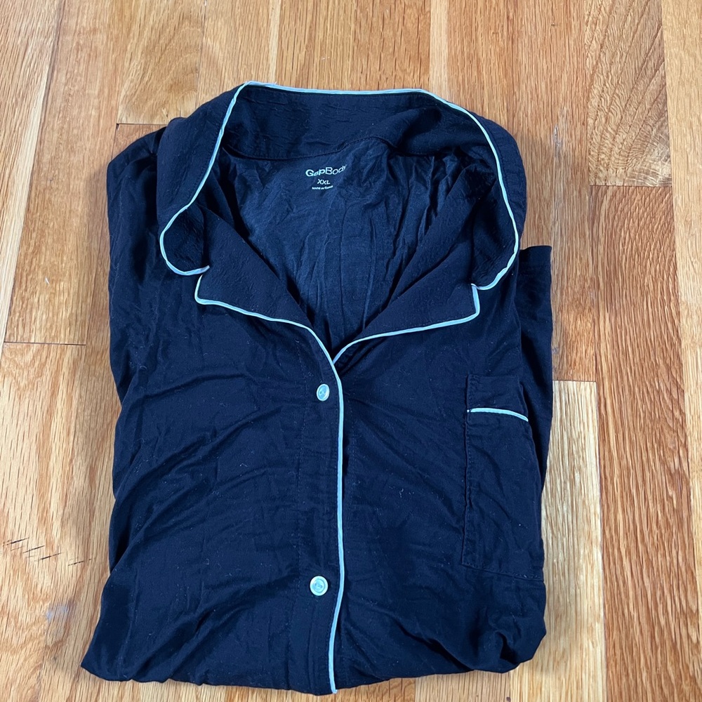 GAP Black Pajama Set Relaxed Fit Sleepwear